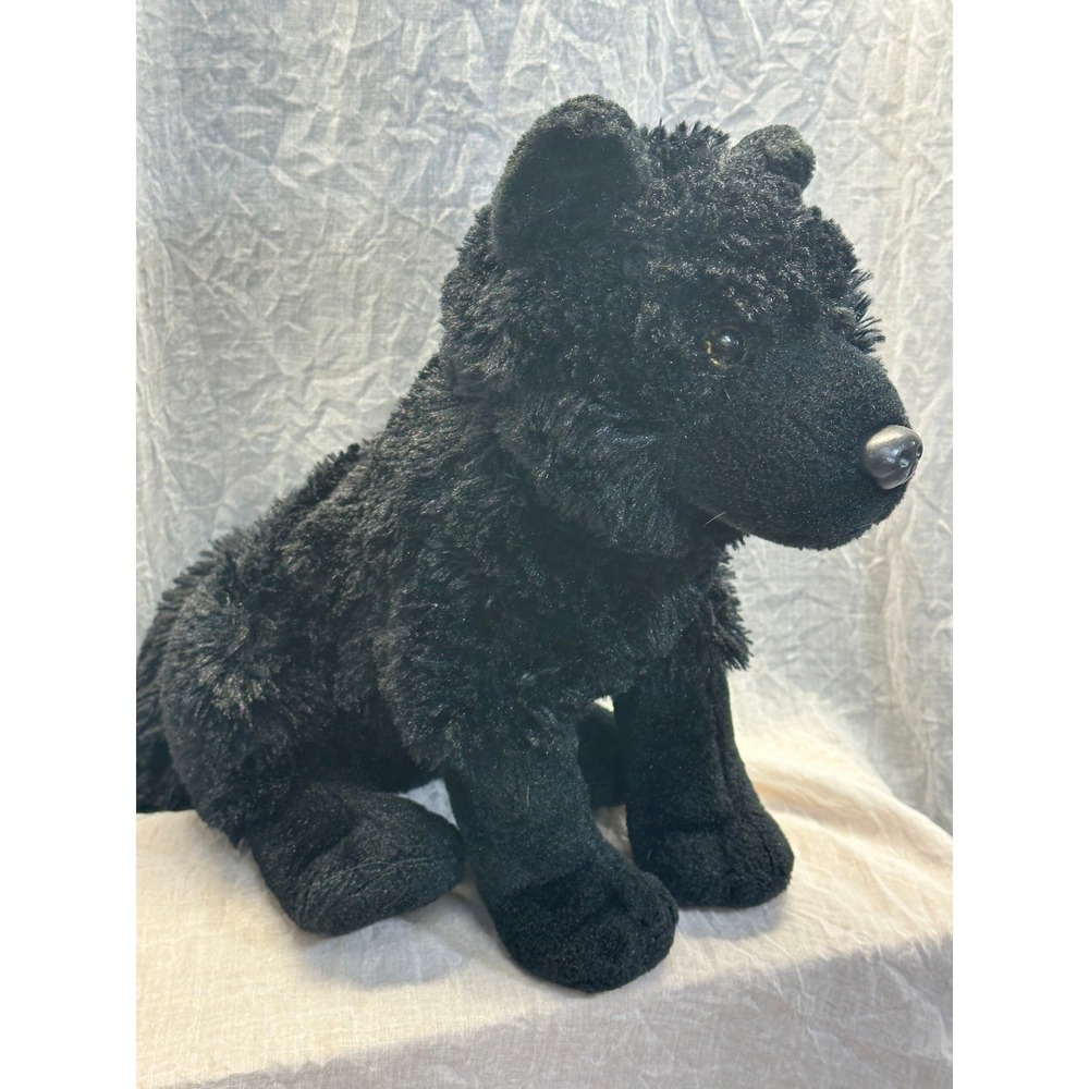 Wild Republic Black Wolf Fox Plush Stuffed Animal Realistic Shaggy Dog 12 Inch - Picture 7 of 15